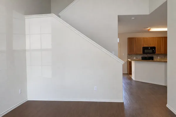 a view of a kitchen with a sink