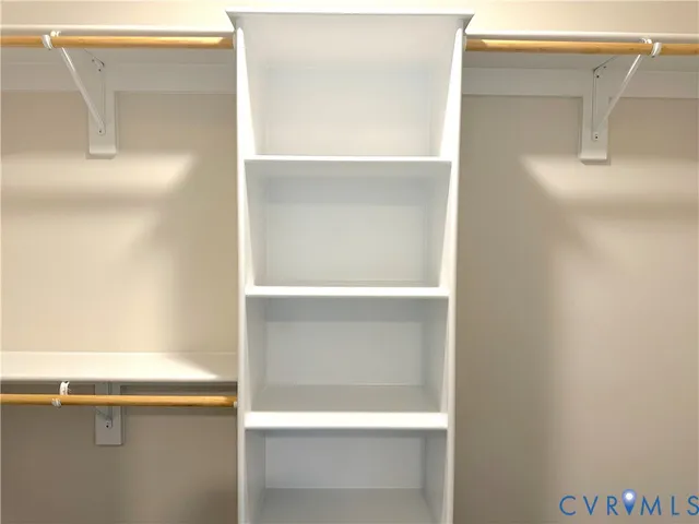 a close view of closet