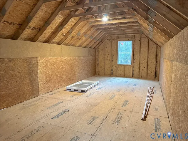 a bedroom with a bed