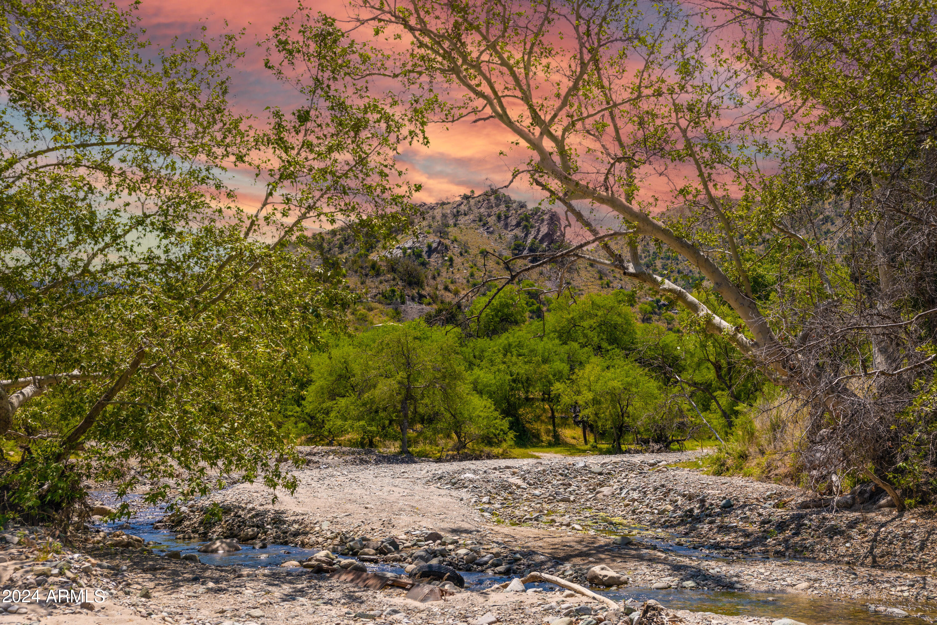 0 North Charleau Gap Road Oracle, AZ 85623 - Photo 13 of 15 a view of a red and white house in a forest