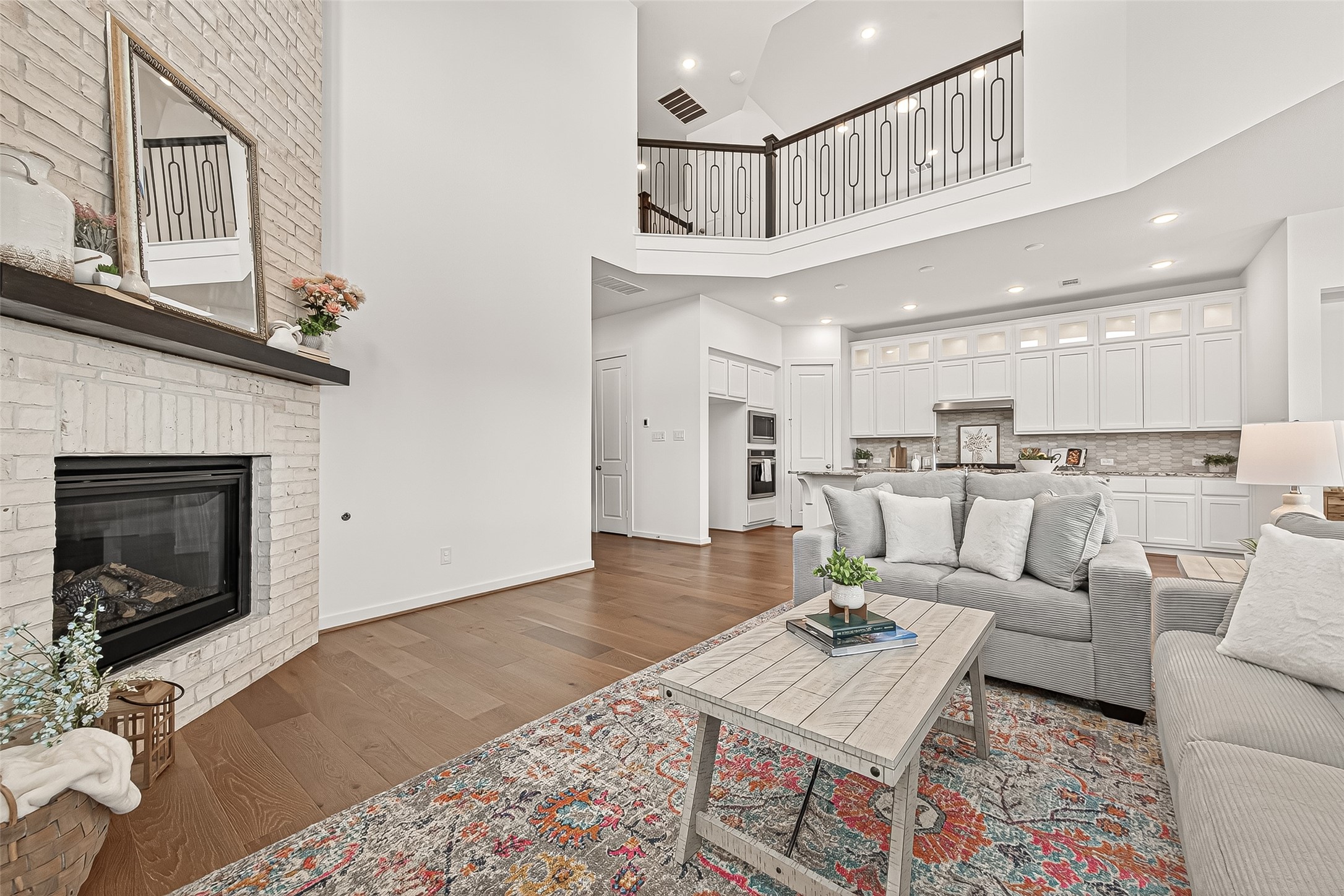 7427 Compass Drive Katy, TX 77493 - Photo 1 of 49 a living room with furniture and a fireplace