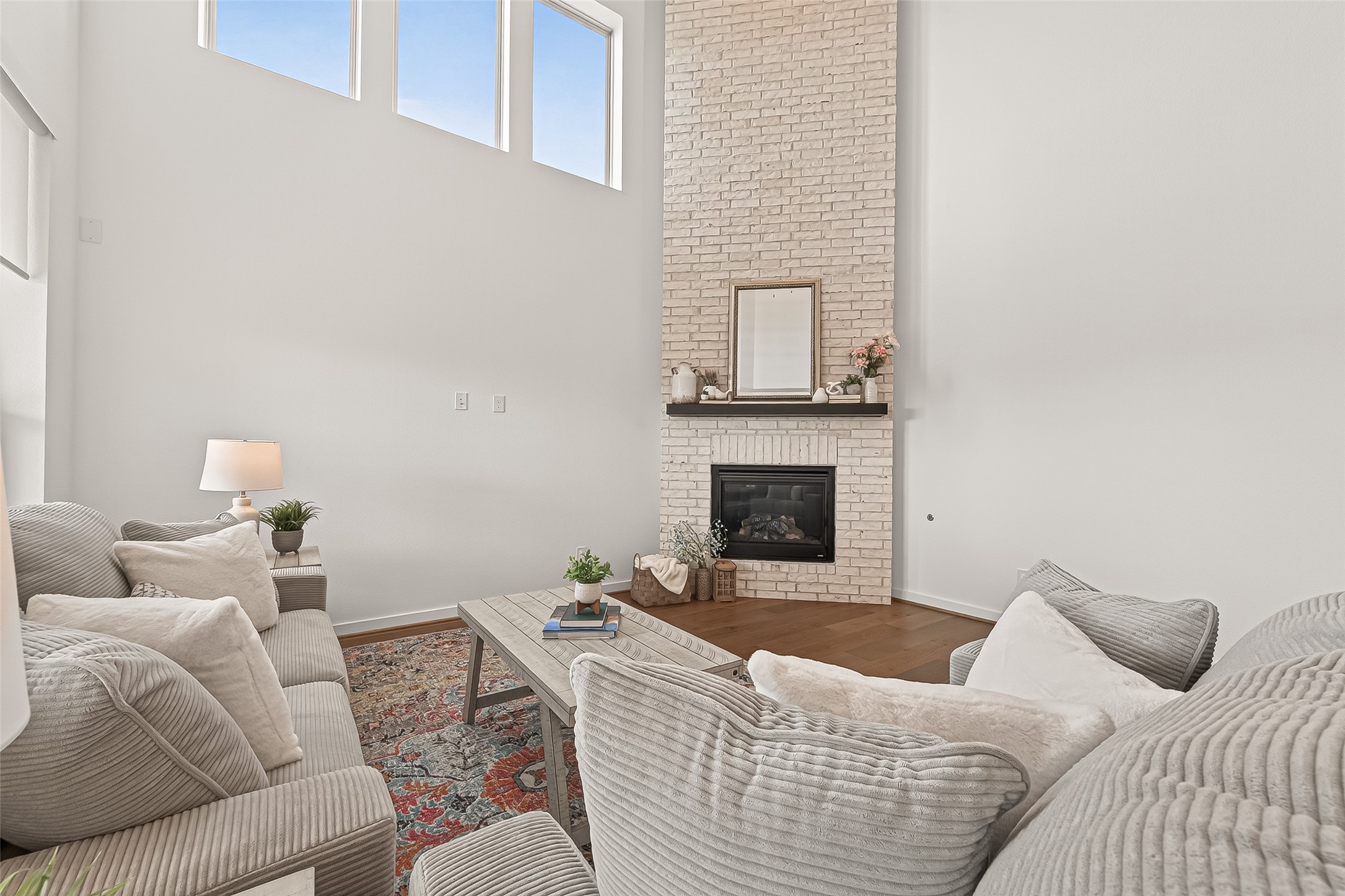 7427 Compass Drive Katy, TX 77493 - Photo 11 of 49 a living room with furniture and a fireplace