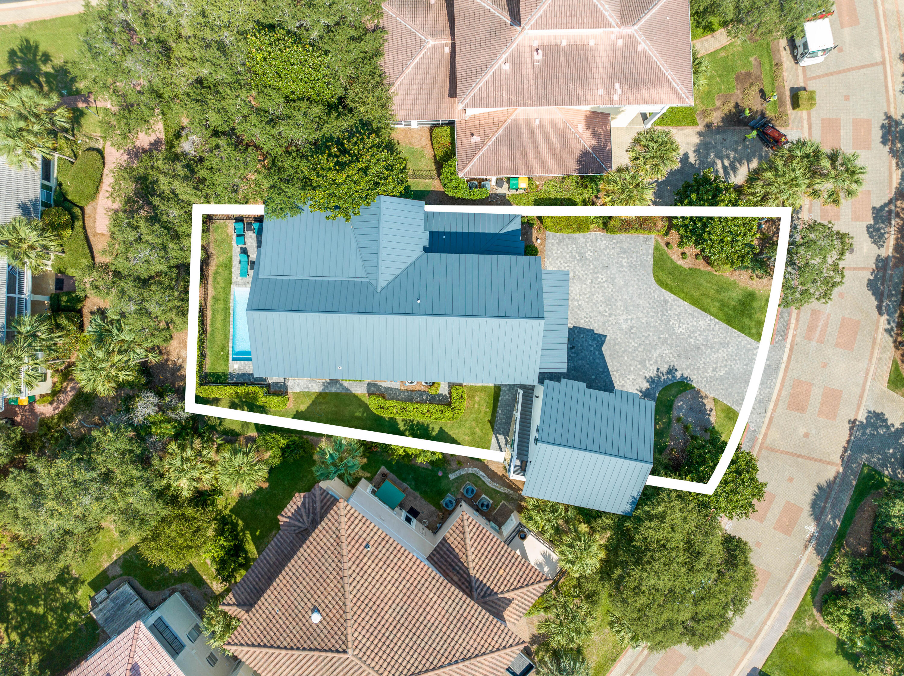 4635 Sunset Pointe Destin, FL 32541 - Photo 40 of 48 an aerial view of house with yard swimming pool and outdoor seating