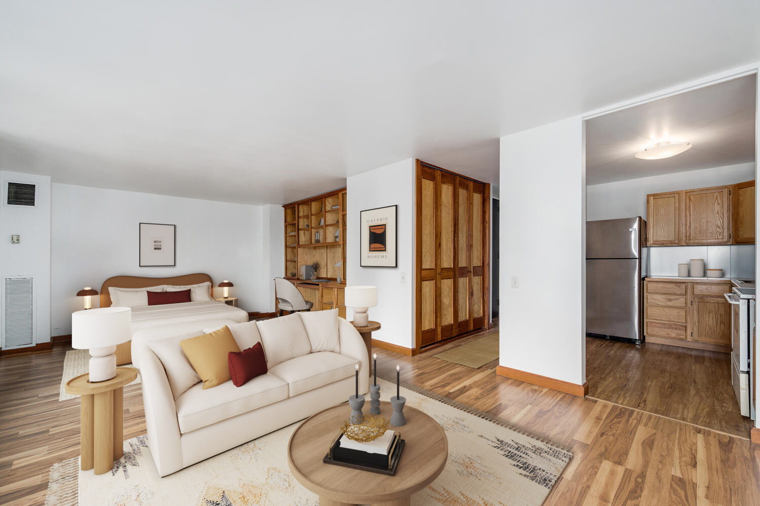 1030 North State Street, Unit 9G Chicago, IL 60610 - Photo 5 of 20 a living room with furniture and a wooden floor