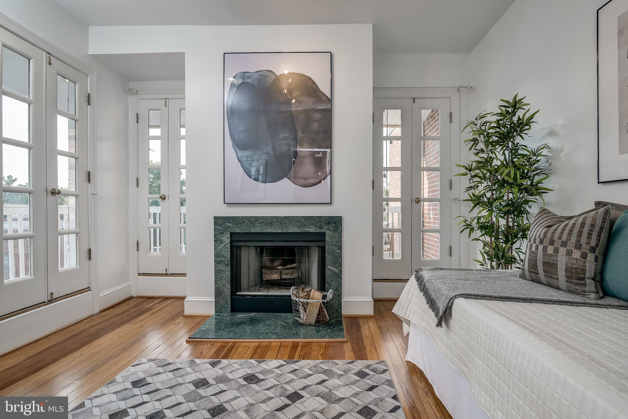 2017 Kalorama Road Northwest, Unit 4 Washington, DC 20009 - Photo 15 of 36 Second Bedroom with French Doors to Balcony