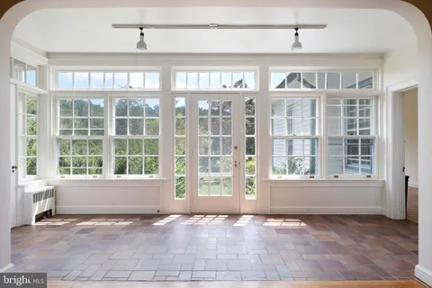 a view of an entryway with a window
