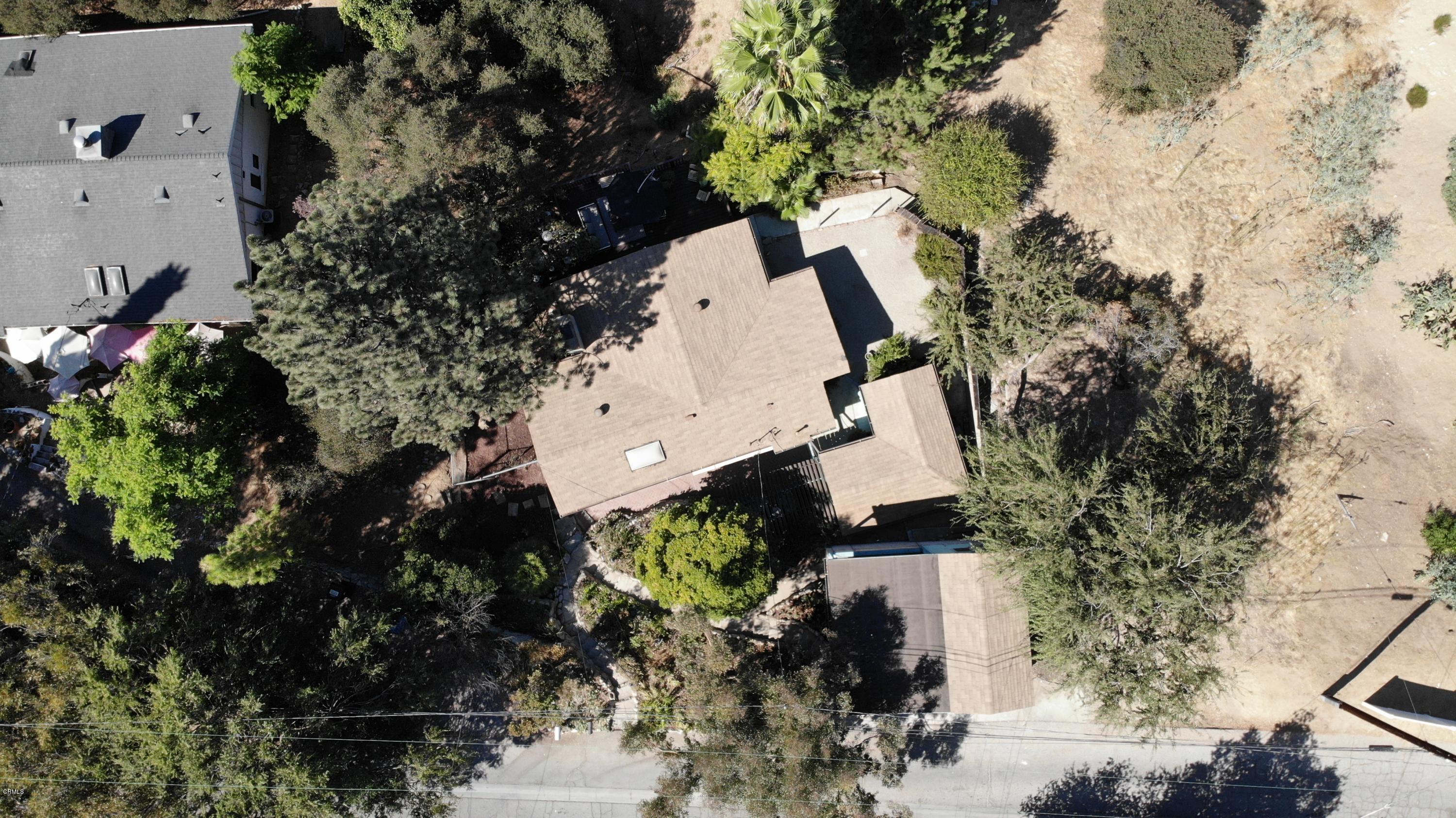 9525 Reverie Road Tujunga, CA 91042 - Photo 44 of 47 an aerial view of house with yard and swimming pool