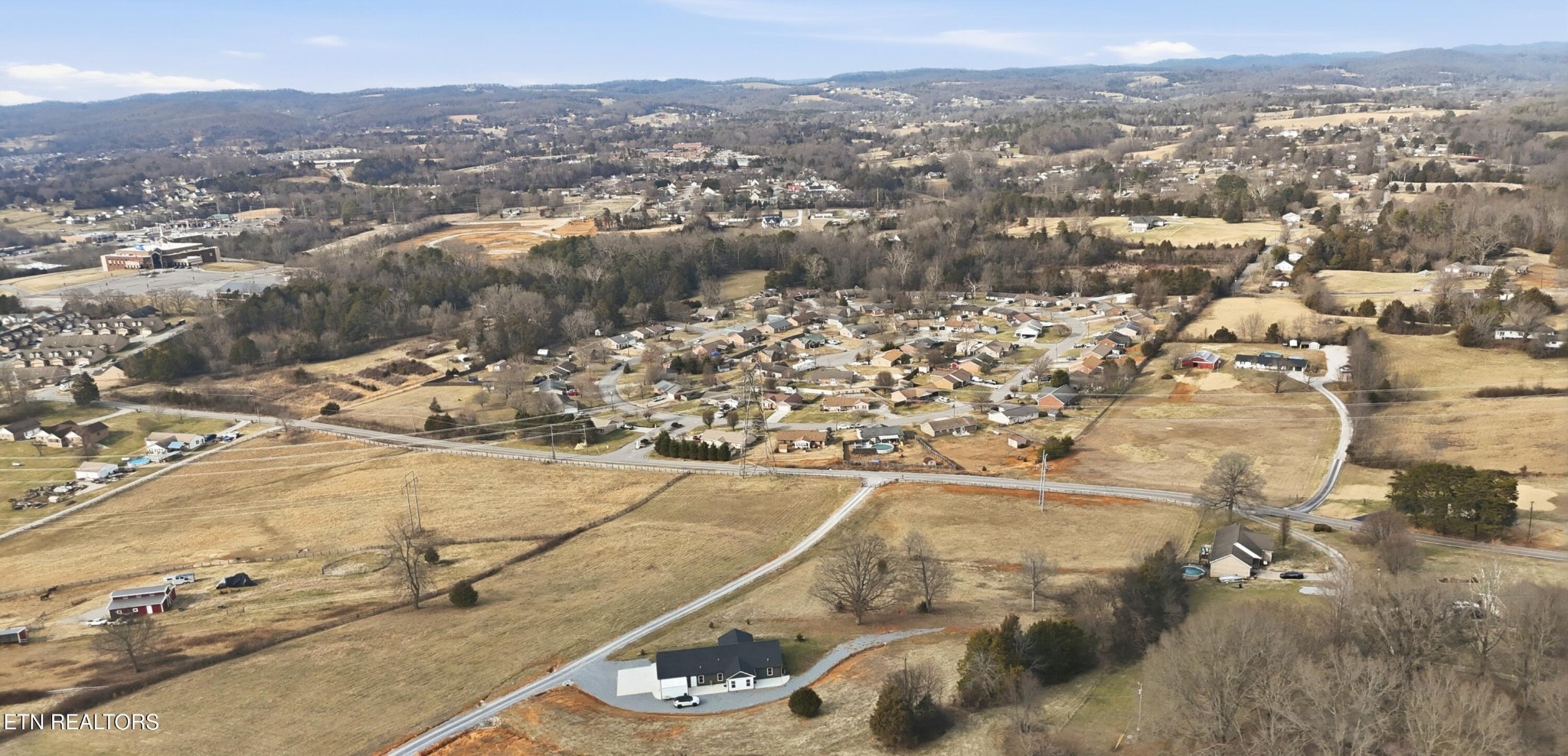 6911 Fairview Road Corryton, TN 37721 - Photo 24 of 30 an aerial view of mountain with yard