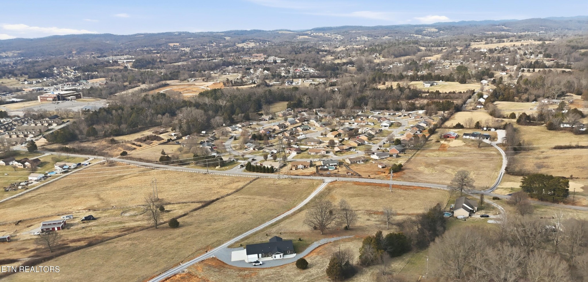 6911 Fairview Road Corryton, TN 37721 - Photo 25 of 30 an aerial view of a house with a city view