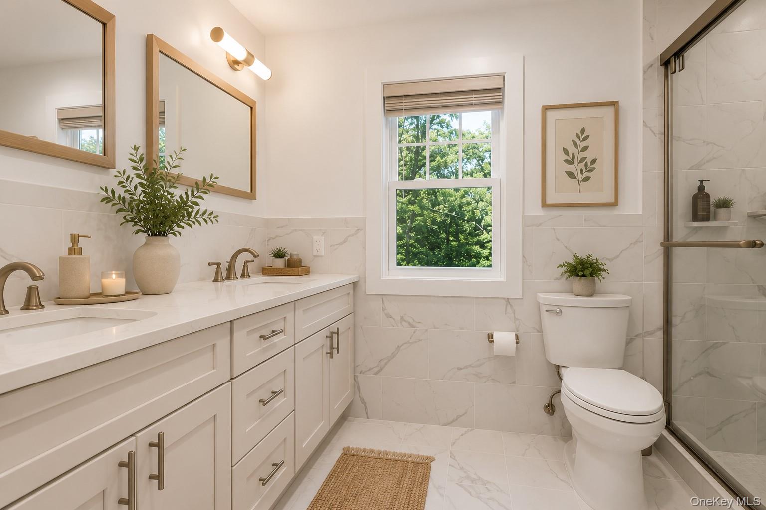 597 Pulaski Road Kings Park, NY 11754 - Photo 8 of 26 primary bathroom with double vanity