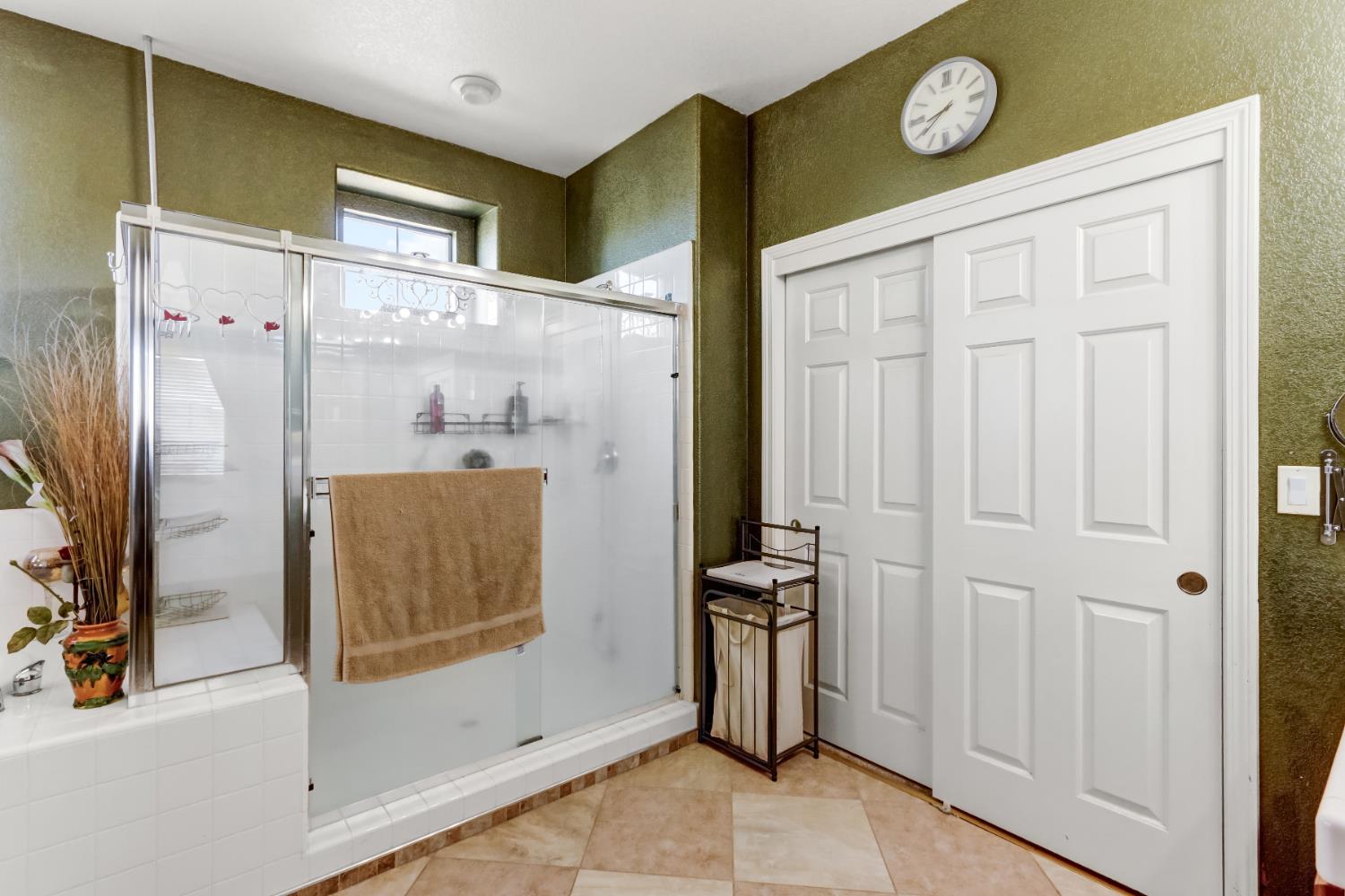 9820 Spring View Way Elk Grove, CA 95757 - Photo 32 of 49 a bathroom with a shower and a mirror