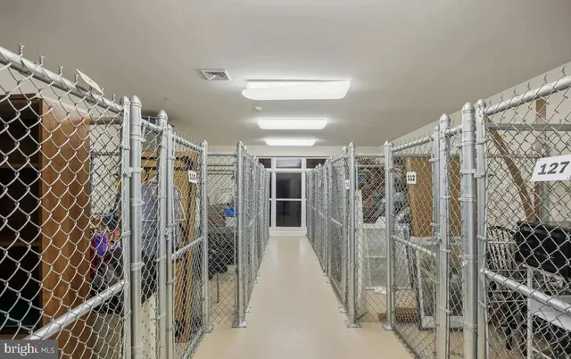 a view of entryway with wooden walls