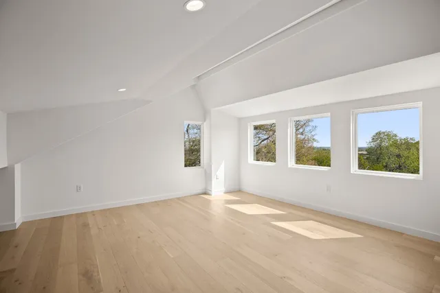 an empty room with a window