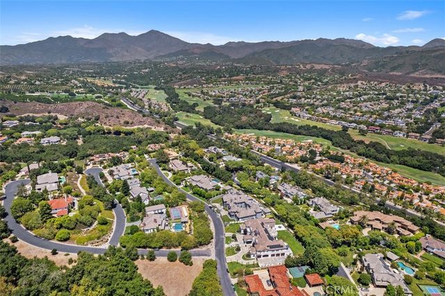 a view of a city with a mountain