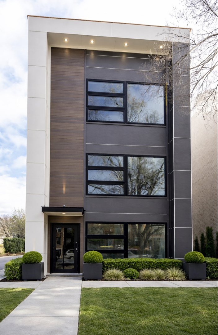 5643 South Prairie Avenue, Unit 1 Chicago, IL 60637 - Photo 1 of 15 a front view of a house with garden