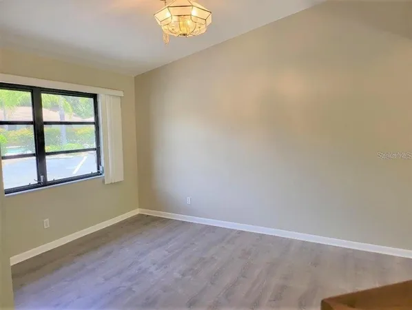 an empty room with a window