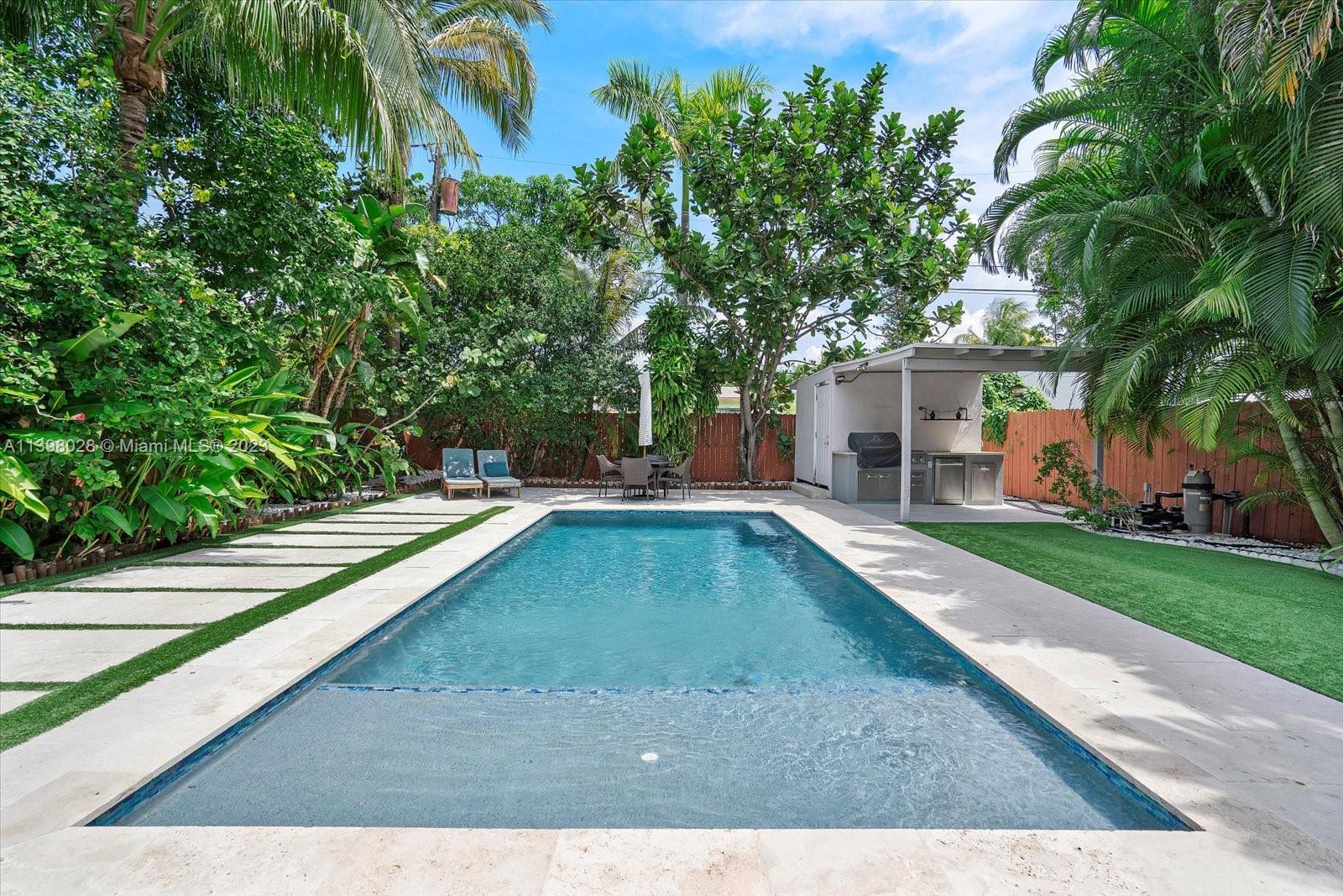 443 Northeast 71st Street Miami, FL 33138 - Photo 19 of 22 a view of a house with a yard