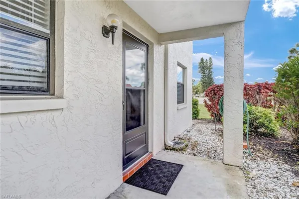 a view of a entryway door of the house