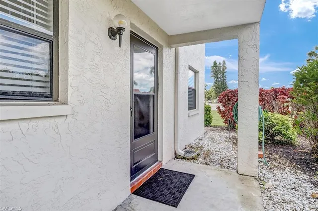 a view of a entryway door of the house