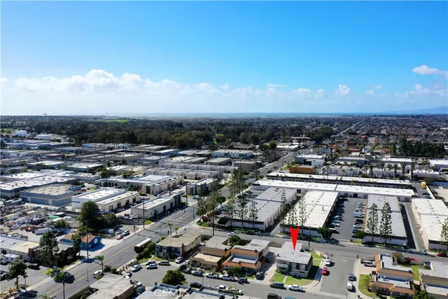an aerial view of a city