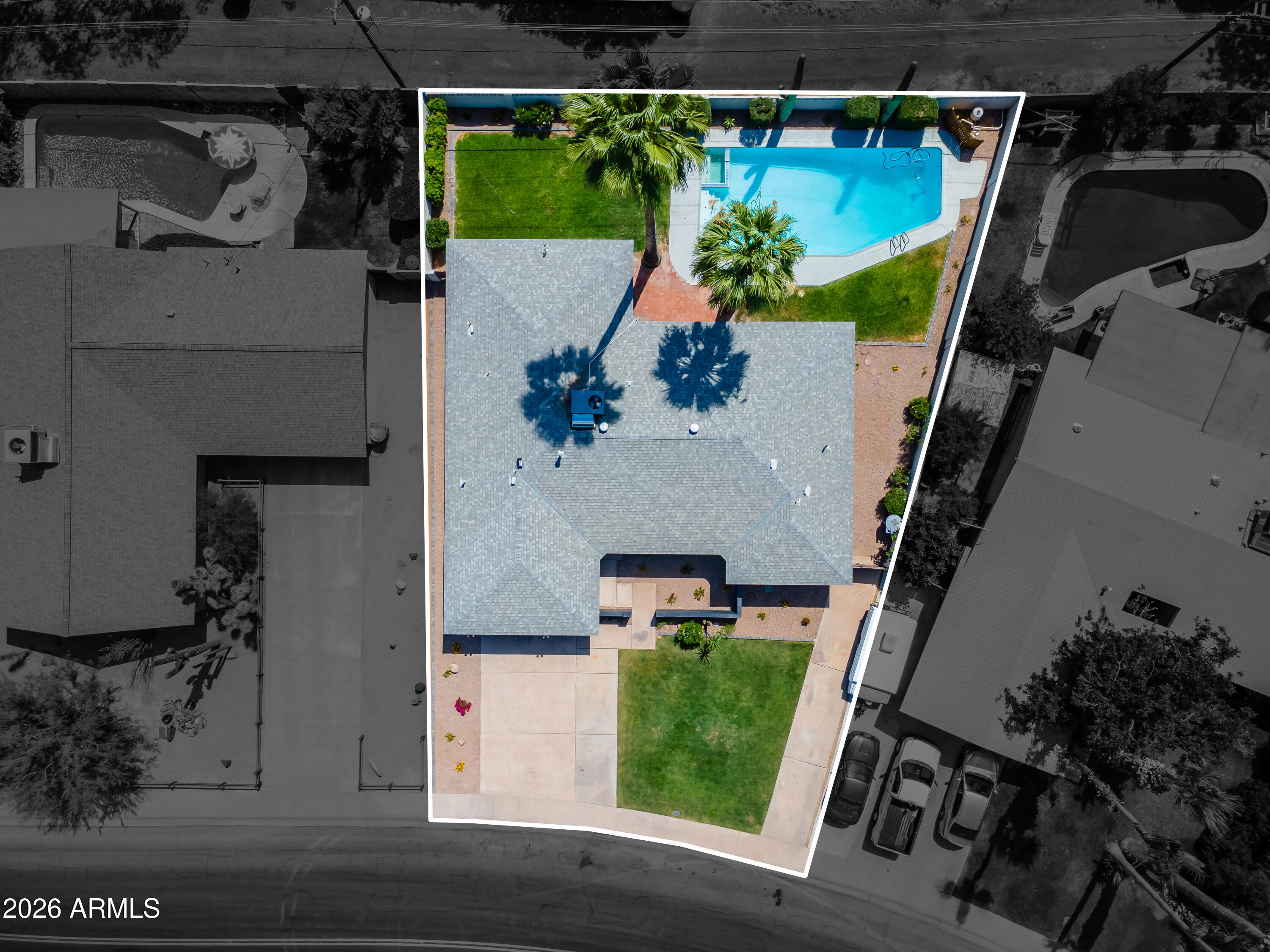 3422 South Terrace Road Tempe, AZ 85282 - Photo 41 of 43 an aerial view of houses with car parked