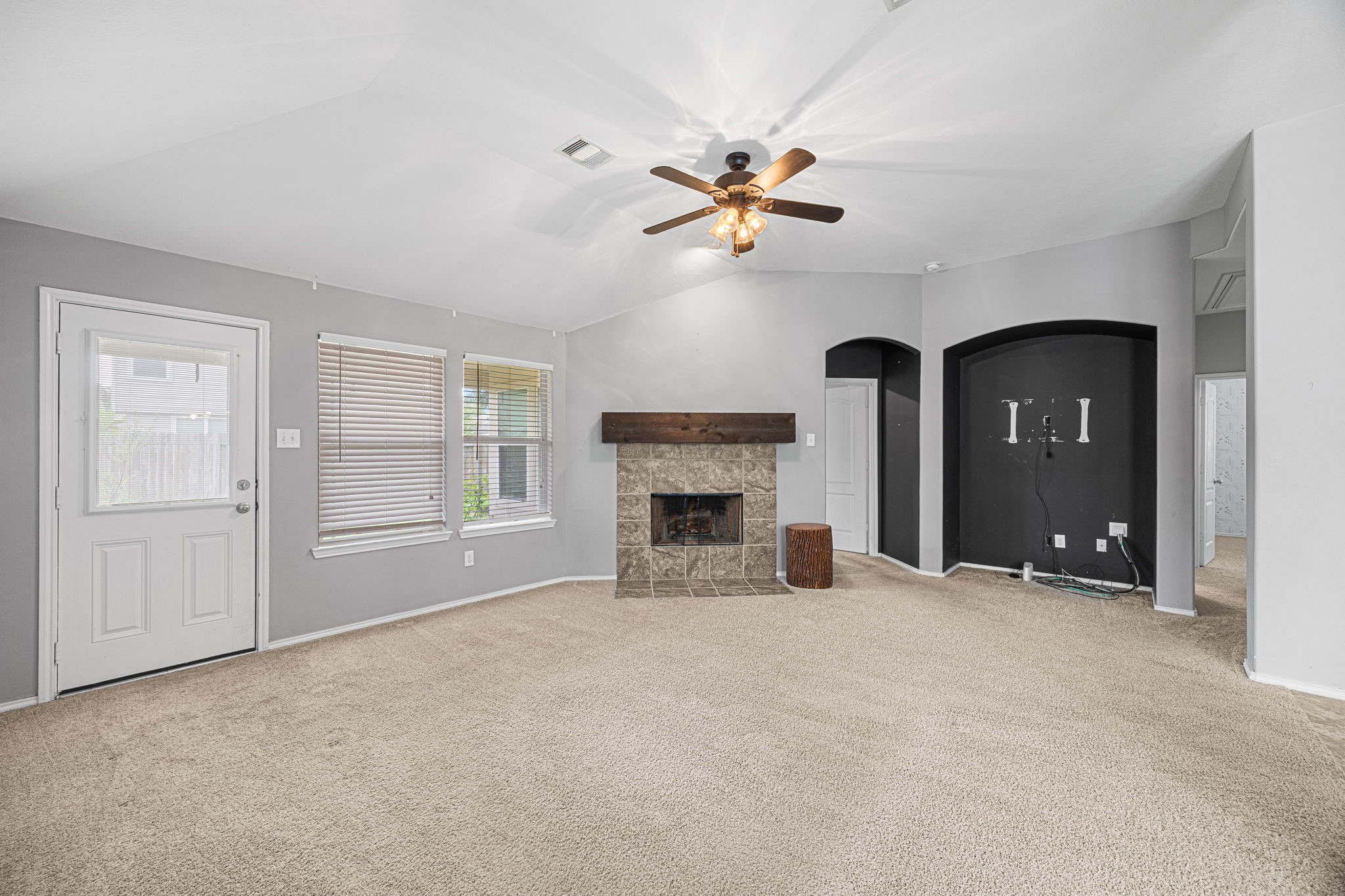 2211 Oak Rise Drive Conroe, TX 77304 - Photo 16 of 29 Living room with fireplace