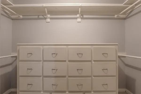 a close view of closet