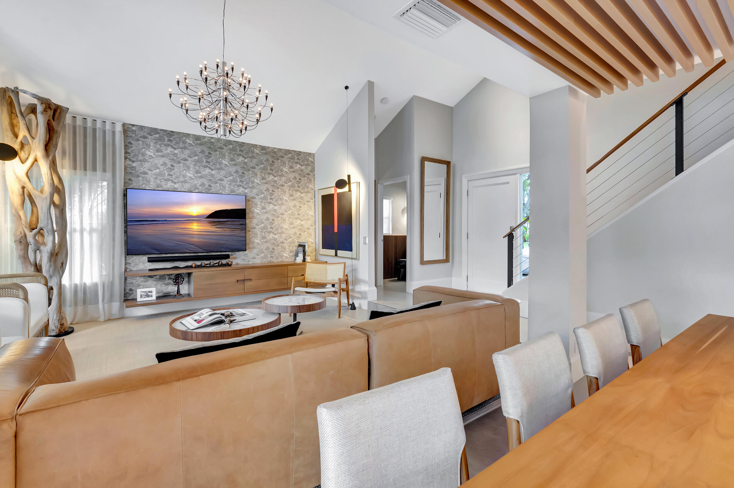 5254 Northwest 22nd Avenue Boca Raton, FL 33496 - Photo 8 of 50 a living room with furniture and a flat screen tv