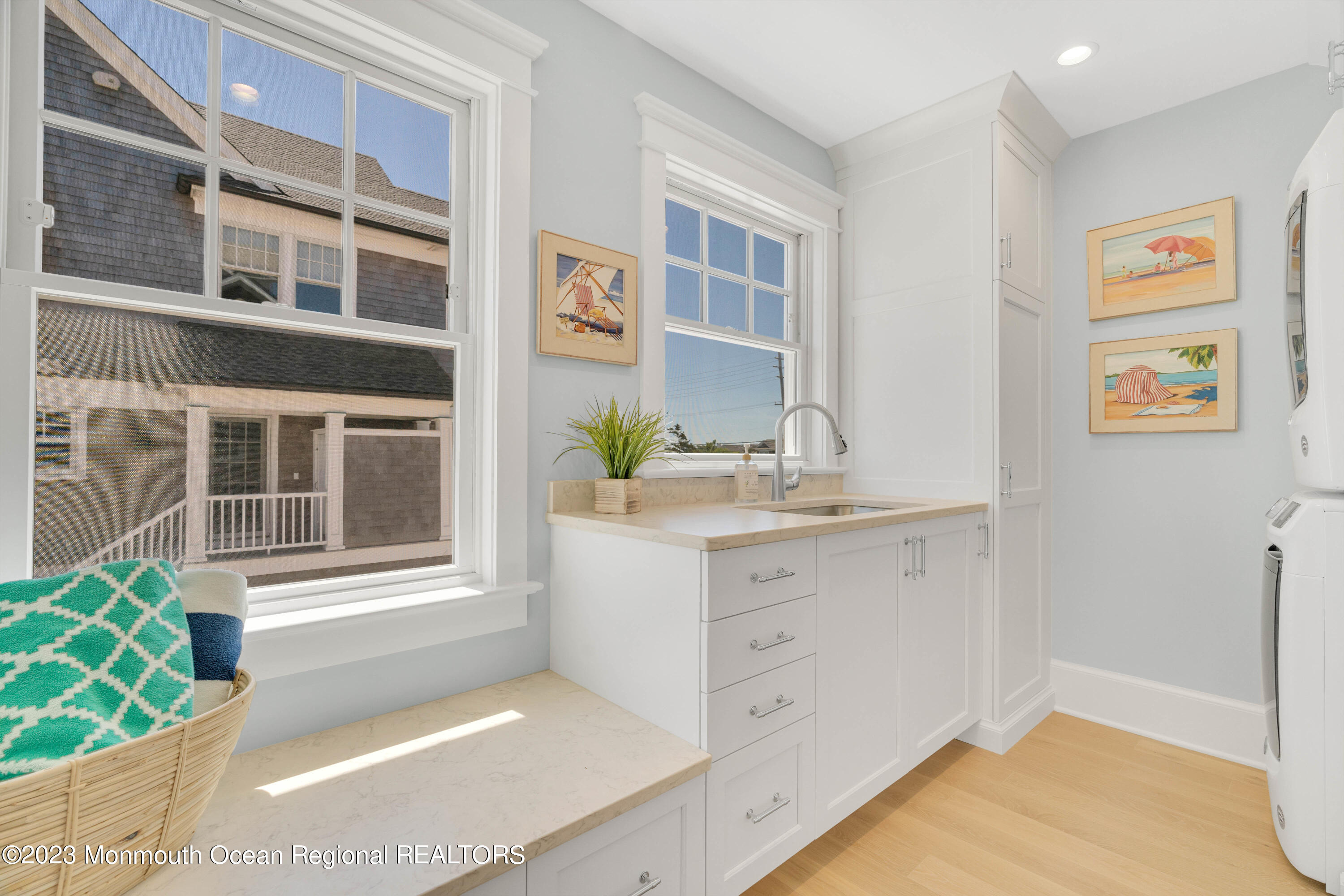 1407 Ocean Avenue Mantoloking, NJ 08738 - Photo 14 of 41 a bathroom with a tub sink and mirror