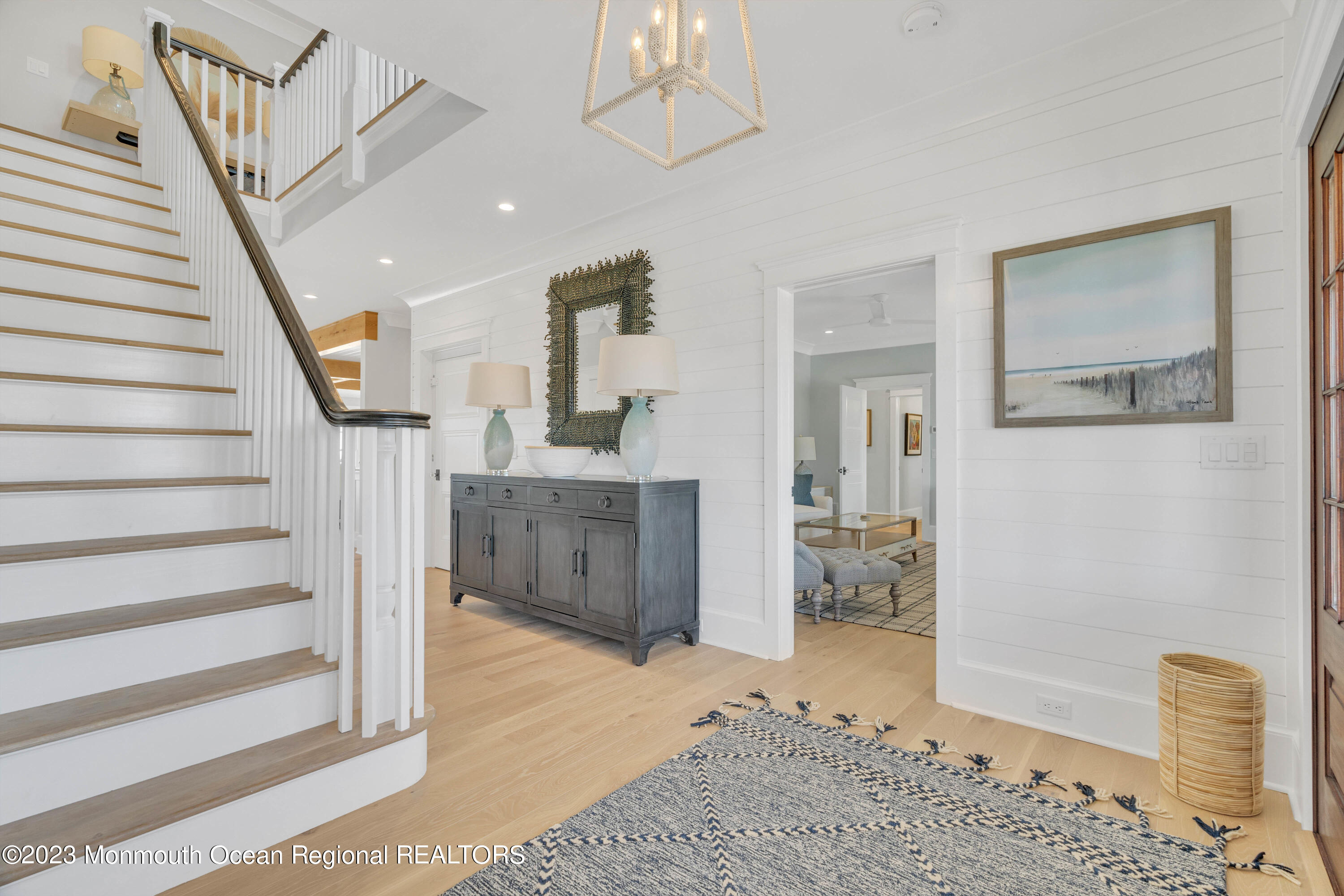 1407 Ocean Avenue Mantoloking, NJ 08738 - Photo 18 of 41 a view of entryway with furniture and wooden floor