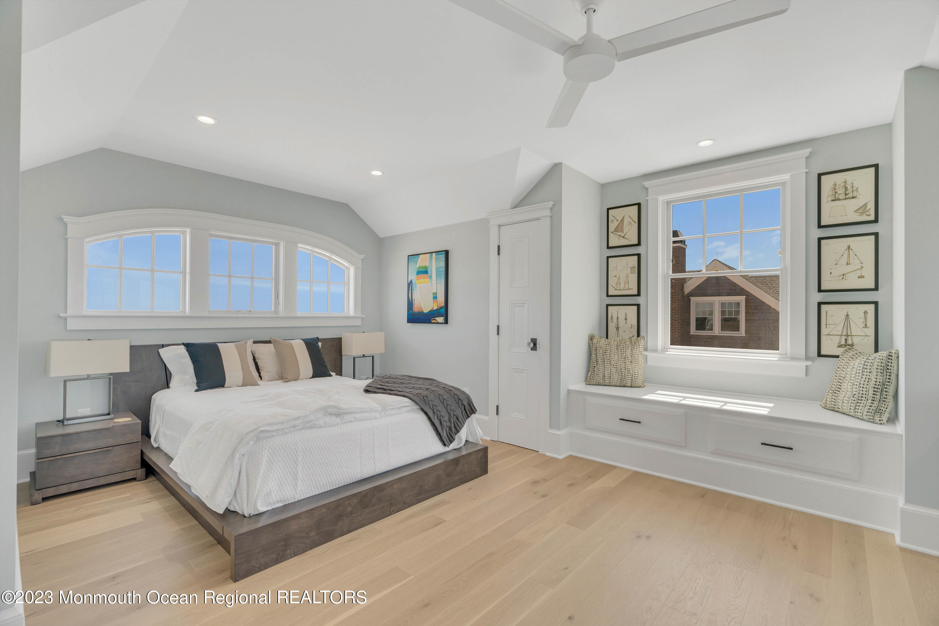 1407 Ocean Avenue Mantoloking, NJ 08738 - Photo 29 of 41 a bedroom with a large bed and a window