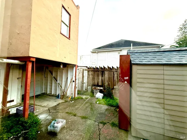 a view of a park with plants and trees