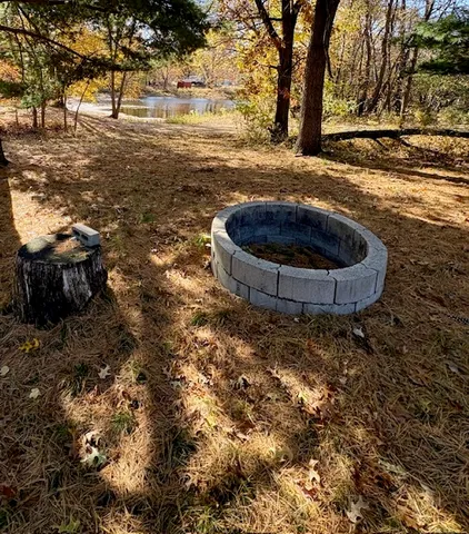 a view of outdoor space with garden