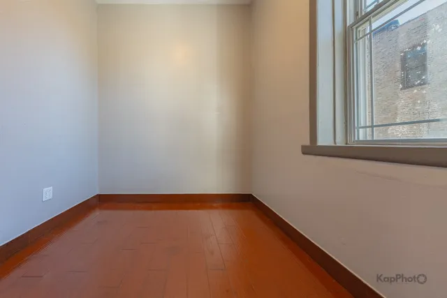 an empty room with a window