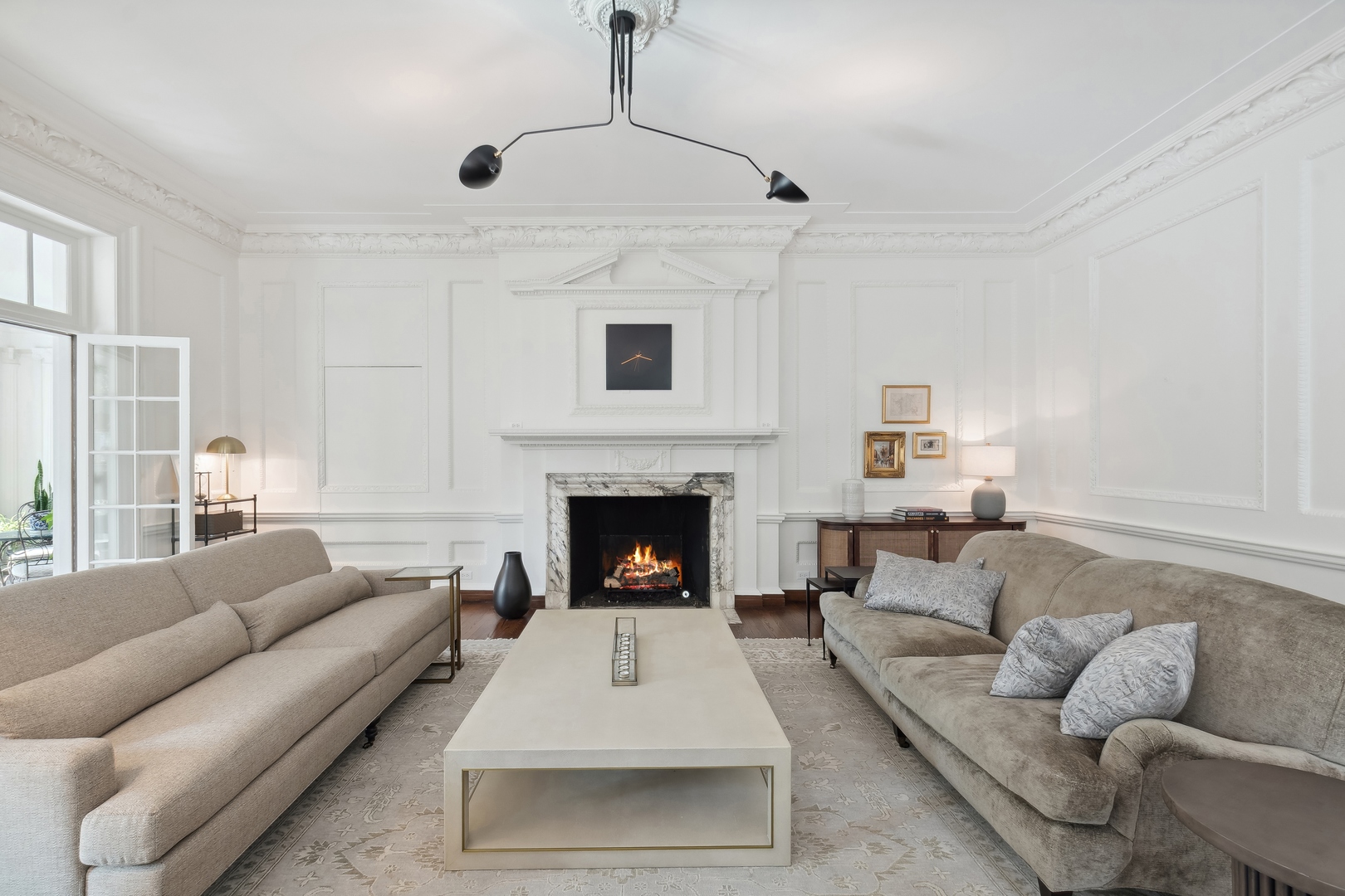 100 Pembroke Drive Lake Forest, IL 60045 - Photo 2 of 56 a living room with furniture and a fireplace