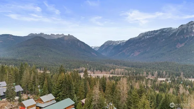 a view of lake with mountain
