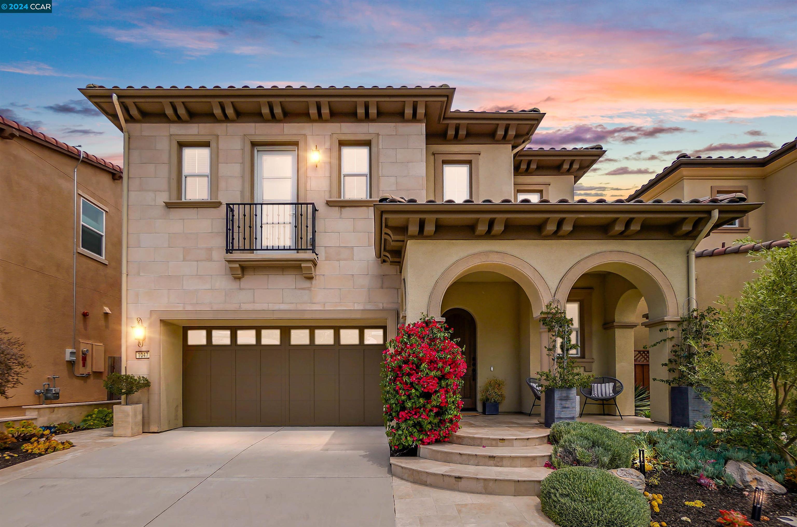 a front view of a house