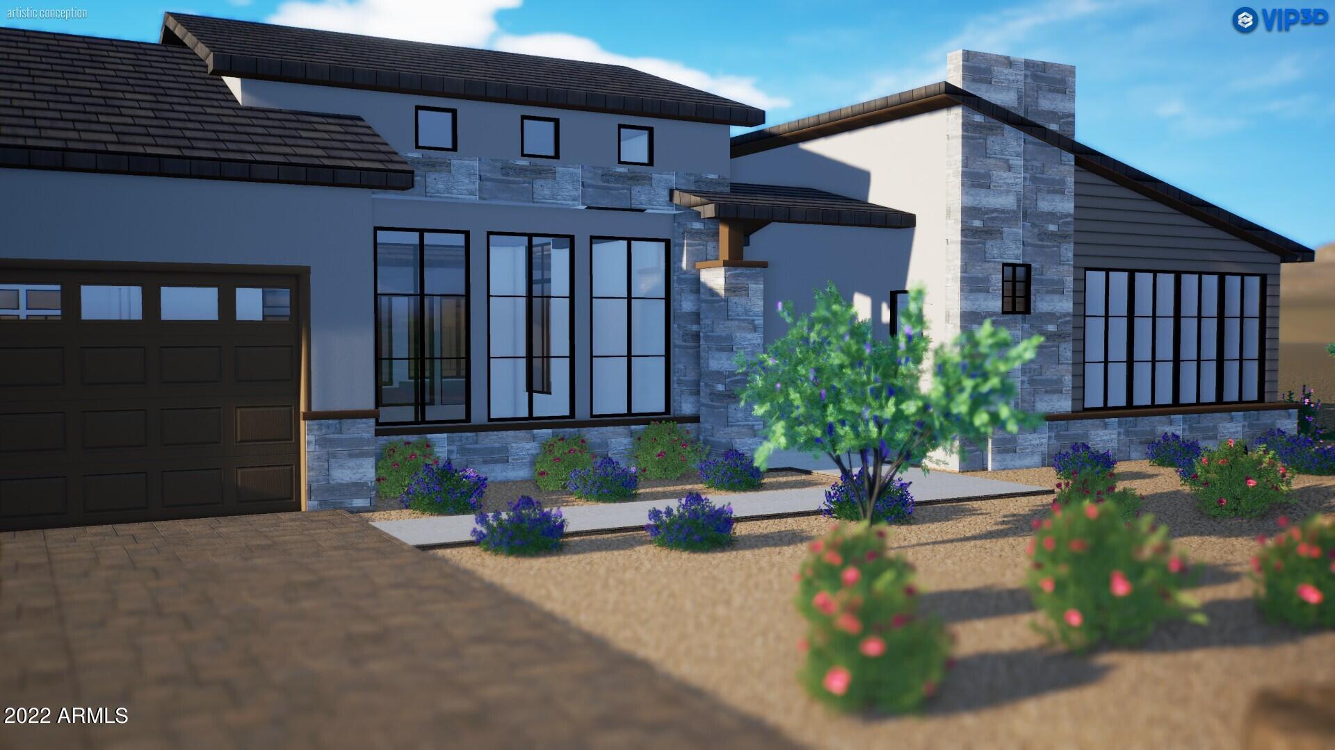13267 East Ranch Gate Road Scottsdale, AZ 85255 - Photo 12 of 14 FRONT YARD RENDERING 2