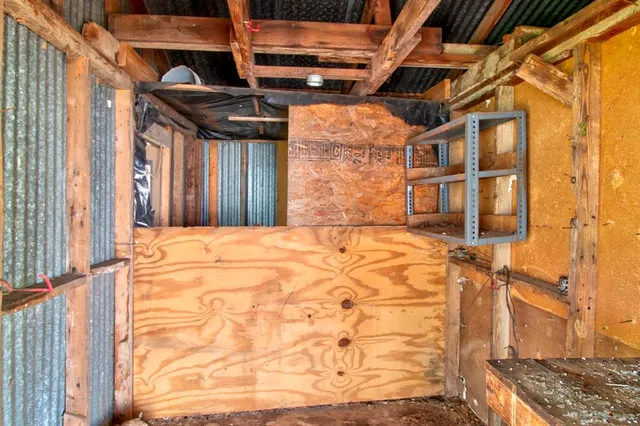 a view of backyard with green space