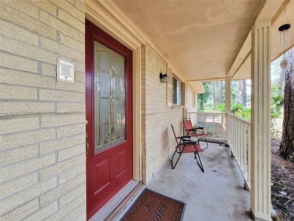 a view of an outdoor space with a balcony