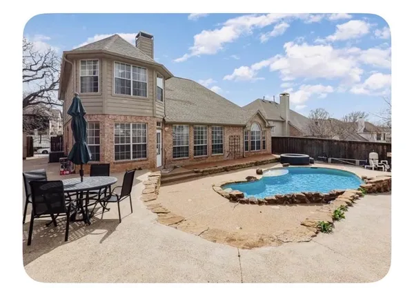 a front view of a house with entertaining space