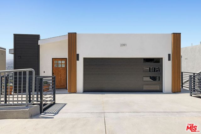a view of a wooden door