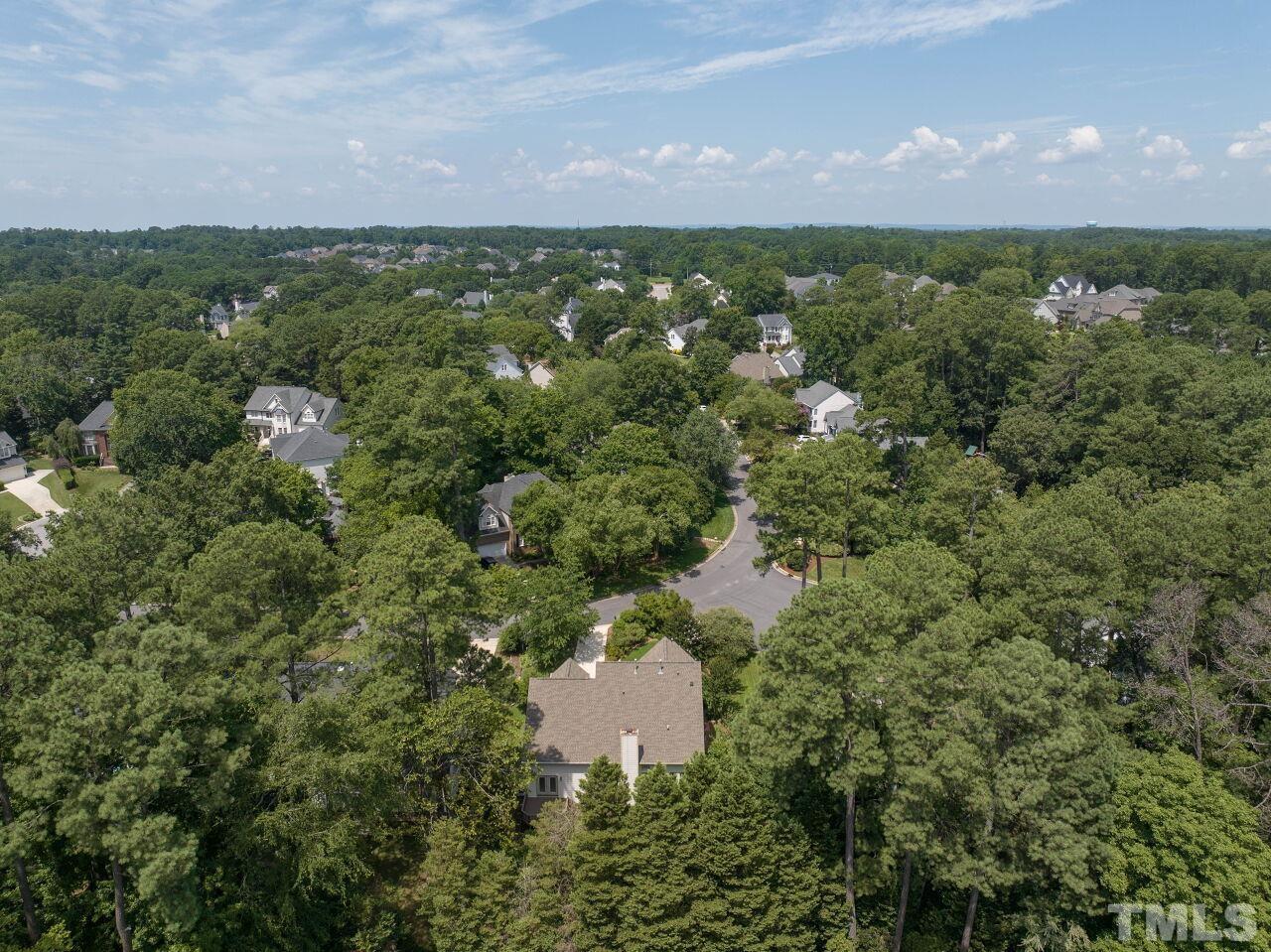 206 Firetree Lane Cary, NC 27513 - Photo 40 of 44 an aerial view of a house with a yard