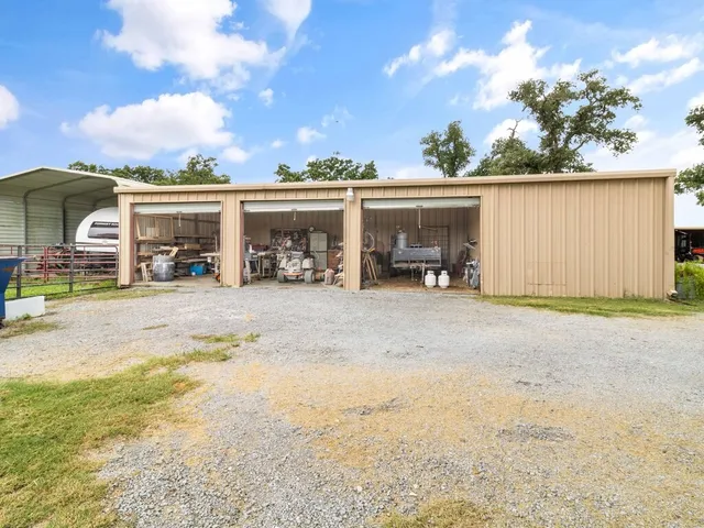 a view of a house with a patio
