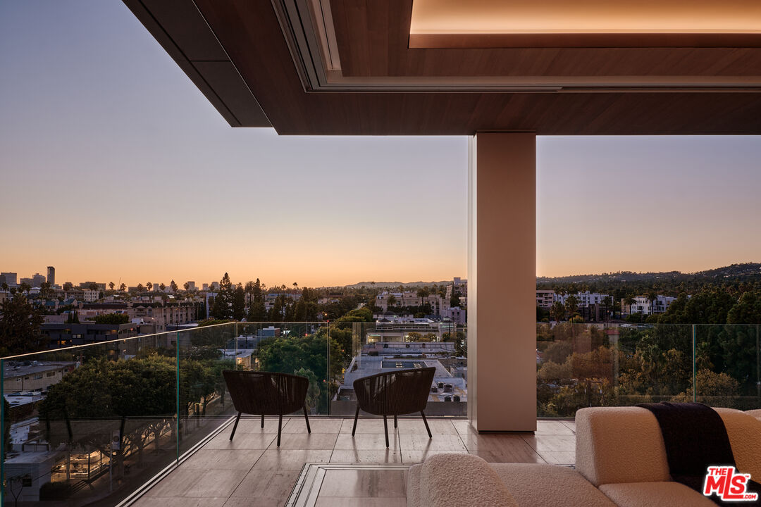 a view of city from balcony