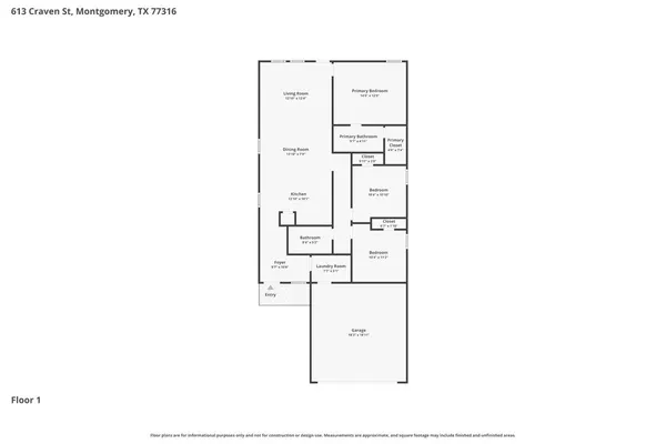 $1,880 | 613 Craven Street, Conroe, TX 77316