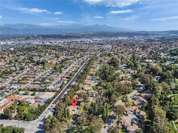 an aerial view of multiple house