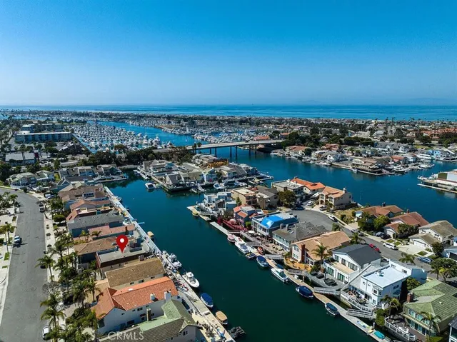 an aerial view of a city with lawn chairs