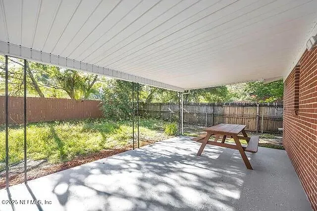 a view of outdoor space with seating