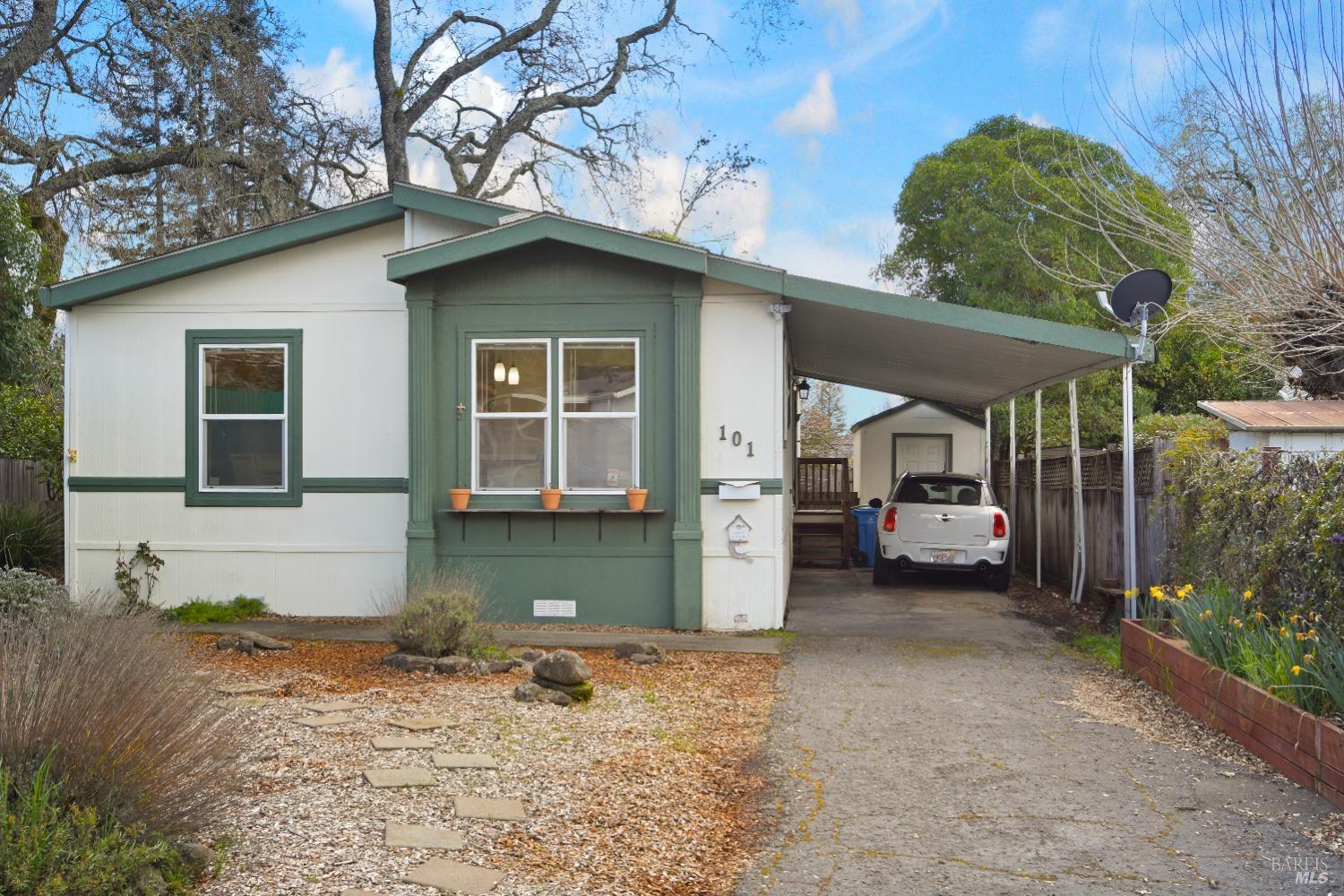 101 Padre Court Santa Rosa, CA 95409 - Photo 1 of 1 Front of Home, Deep Carport with access to Home. Left Side of Home is the main entry. Fenced side and rear yard .